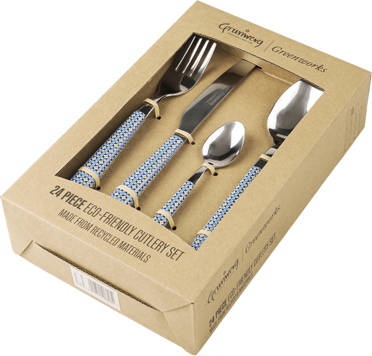 Grunwerg Greenwork Cutlery Set Sepia White (24 Piece) - Art Of Living