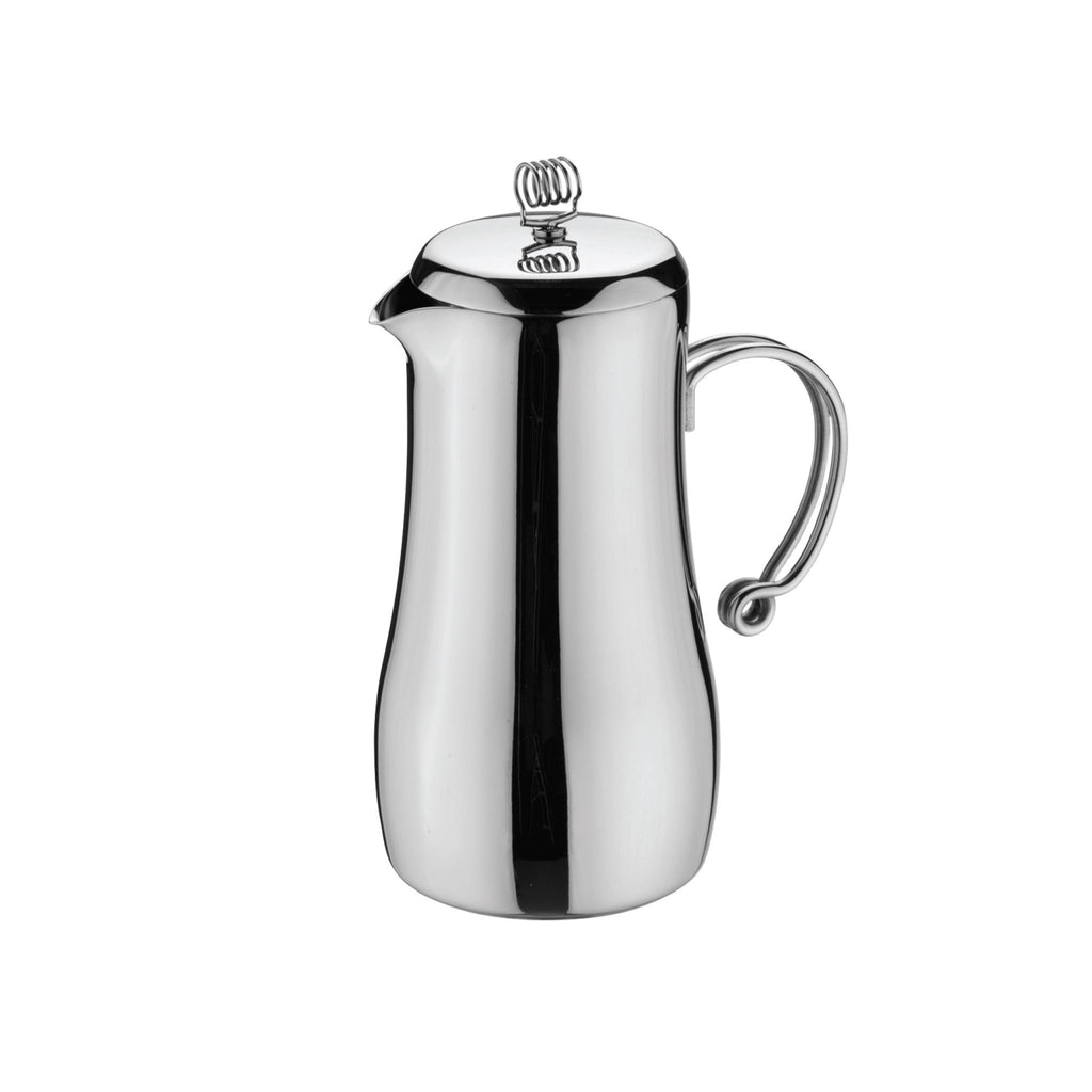 10 Cup Cafetiere, Stainless Steel Elements MPC-12DW Grunwerg - Stainless Steel French press - Silver on a white background