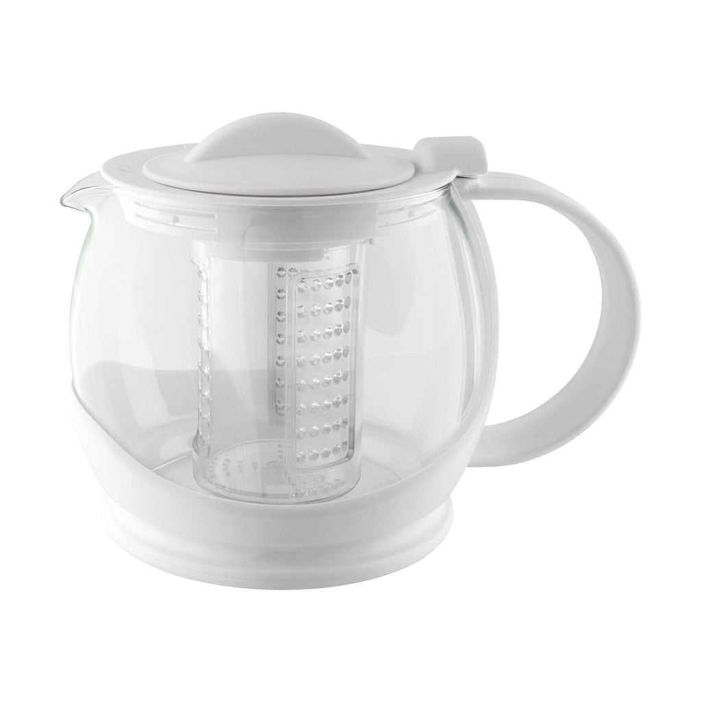 1.2L White Infuser Teapot Cafe Olé TPSO-1200/W Grunwerg