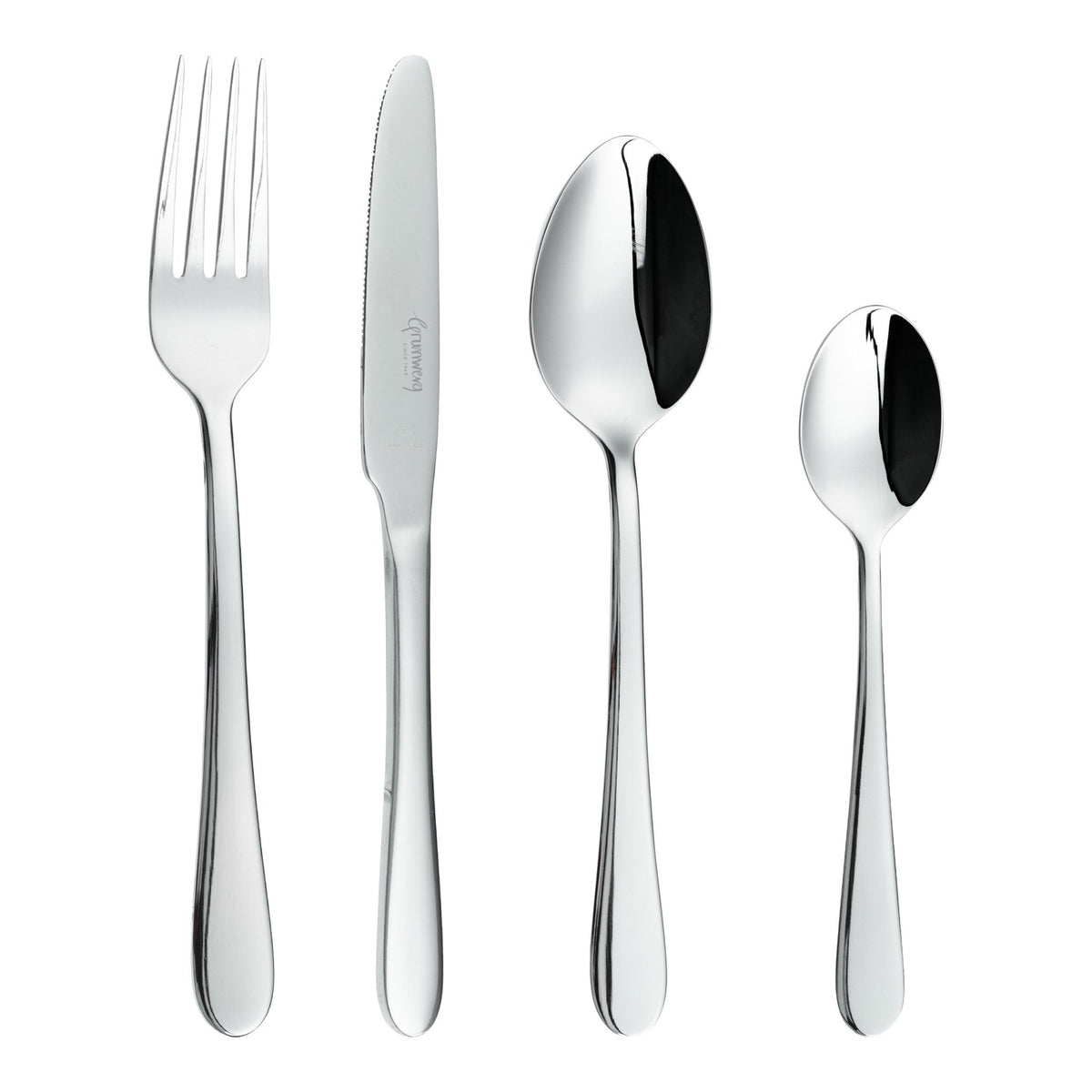 Set cucchiaio e forchetta per servire Windsor, acciaio inox