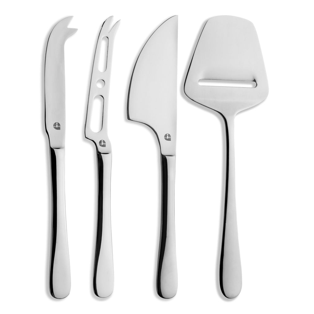 4 Piece Cheese Knife Set Windsor 18/0 4BXCHKWDR Grunwerg Luxury cheese knife set crafted from stainless steel
