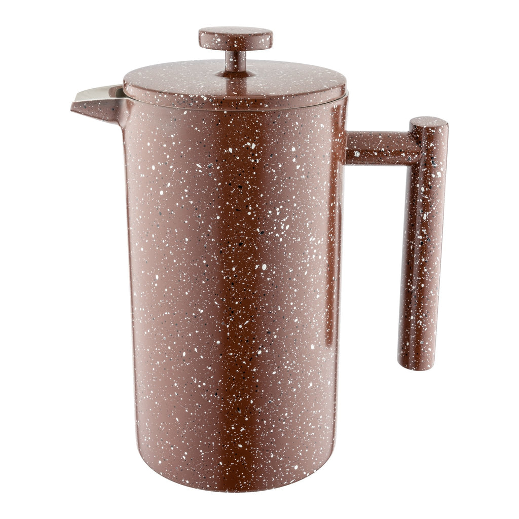 8 Cup Straight Sided Cafetiere, Red Granite Cafe Olé CFD-08RG Grunwerg Modern red Cafetiere on a white background Coffee