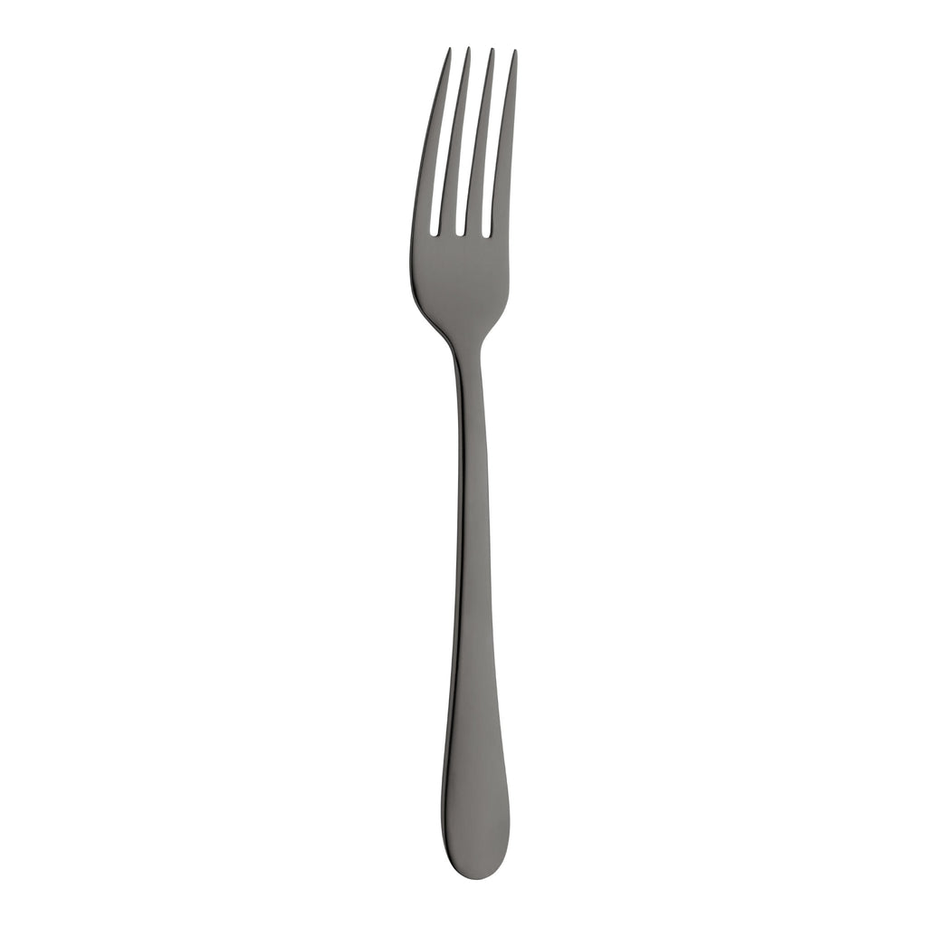Black 16 Piece Cutlery Set for 4 people Coloured Cutlery 16BXWSR/BK Grunwerg