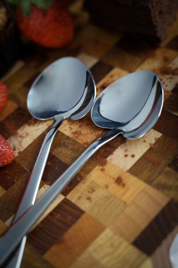 Set of 4 Heart Dessert Spoons Windsor 18/0 4HDWDR/C Grunwerg