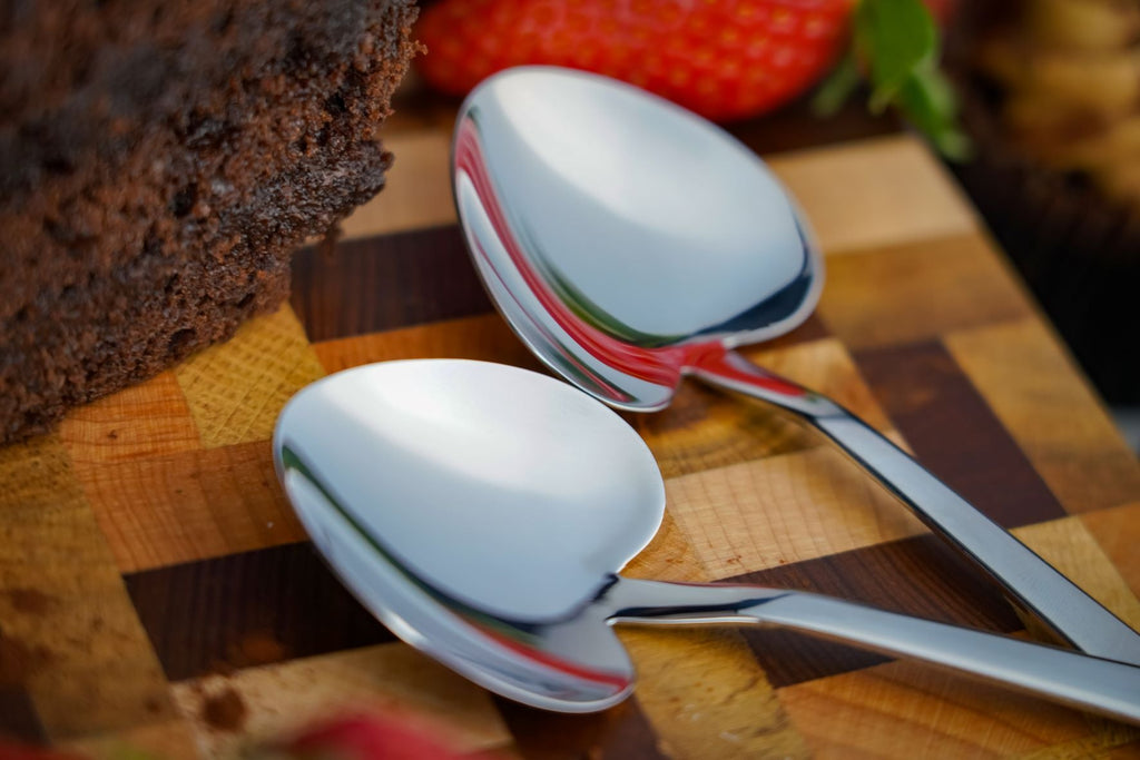 Set of 4 Heart Dessert Spoons Windsor 18/0 4HDWDR/C Grunwerg