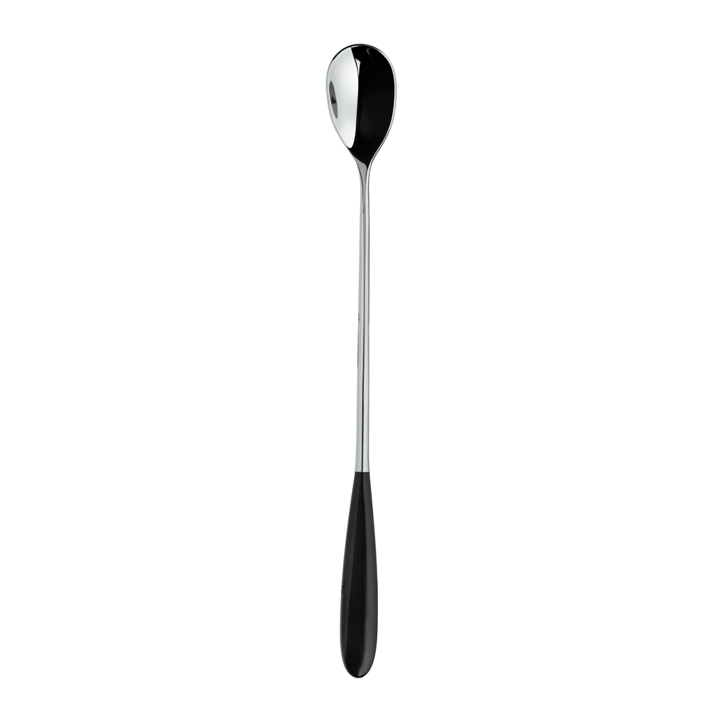 Set of 2 Soda Spoons Yin & Yang Black 2SOS650BK Grunwerg