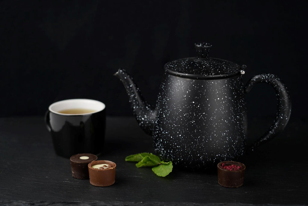 0.52L Premium Teapot, Black Granite Cafe Olé PT-018BG Grunwerg