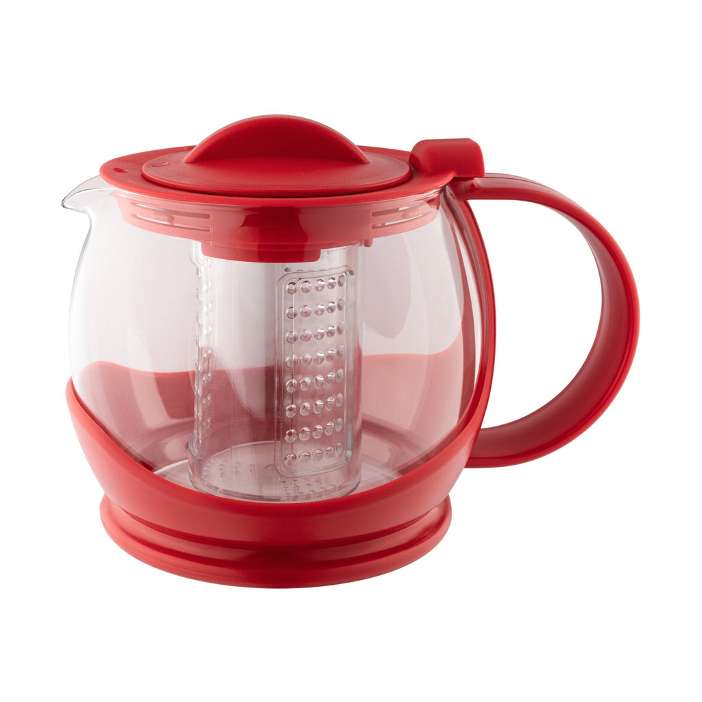 1.2L Red Infuser Teapot Cafe Olé TPSO-1200/R Grunwerg