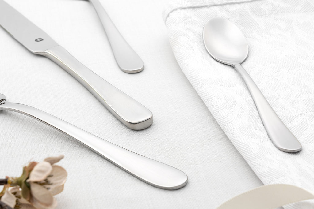 24 Piece Cutlery Set for 6 People Windsor 24BXWSR-IGLC Grunwerg Premium stainless steel cutlery set handles and teaspoon