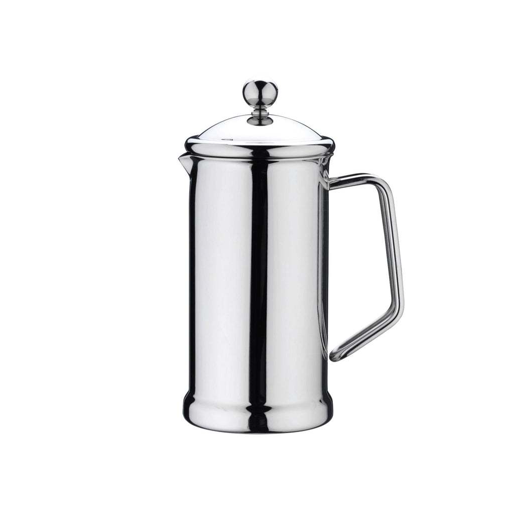 3 Cup Cafetiere, Mirror Finish Café Stal CMS-03MS Grunwerg premium Stainless Steel Coffee press on a white background