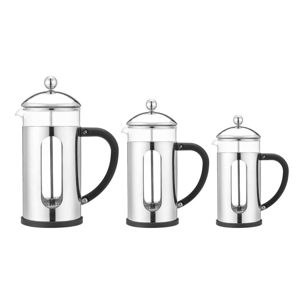 3 Cup Desire Cafetiere, Stainless Steel Cafe Olé BVM-03S Grunwerg