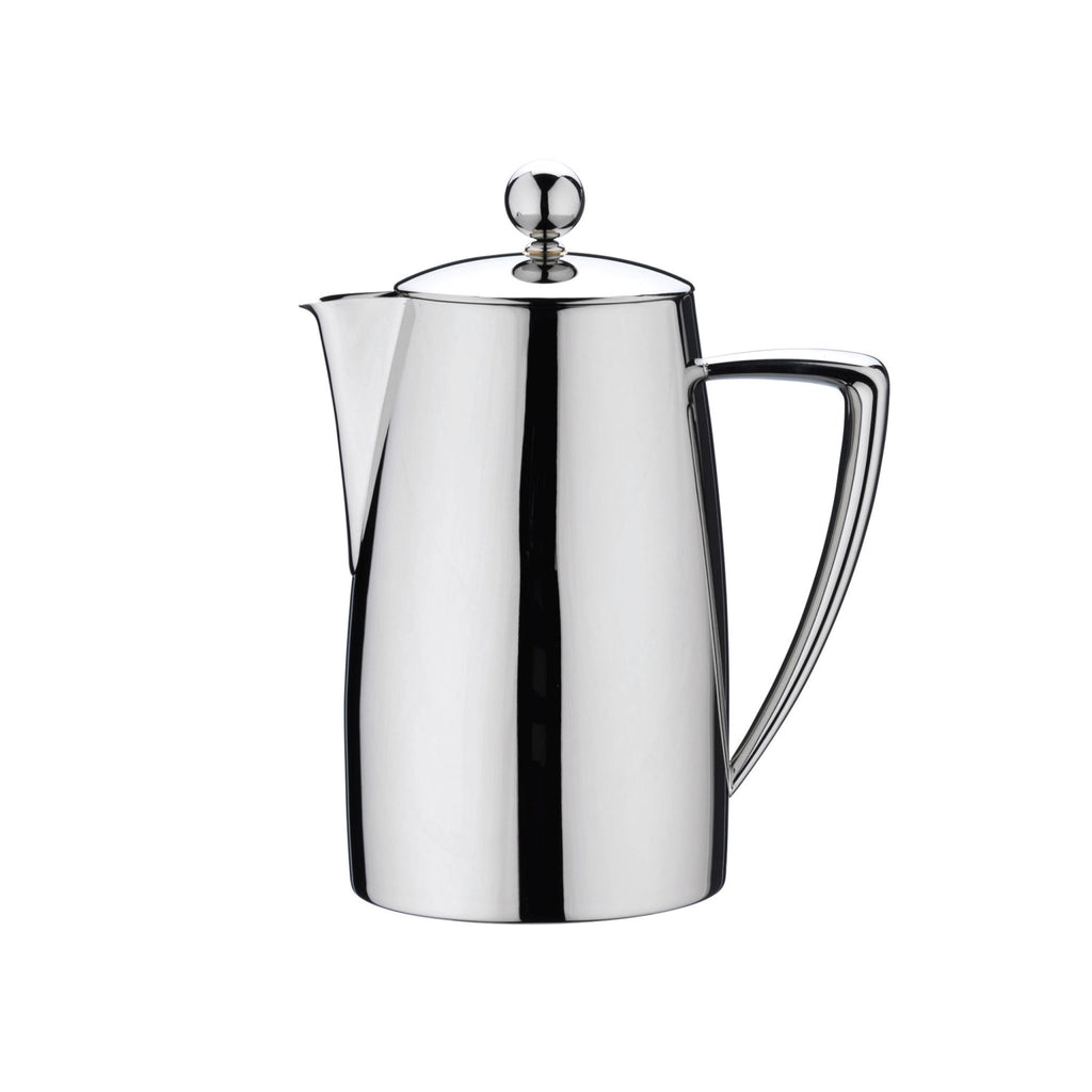 3 Cup Plunger Coffee Cafetiere Art Deco DPC-05DW Grunwerg Premium stainless steel French Press on a white background