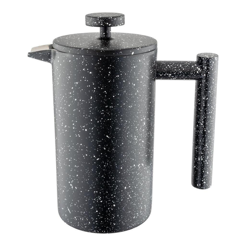 3 Cup Straight Sided Cafetiere, Black Granite Cafe Olé CFD-03BG Grunwerg Black French Press Cafetiere on a white background