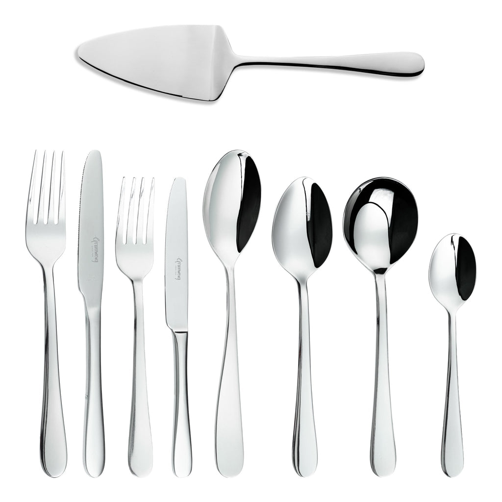60 Piece Cutlery Set for 8 People Windsor 18/0 60BXWDR Grunwerg Quality Full cutlery set including cake slice stainless steel