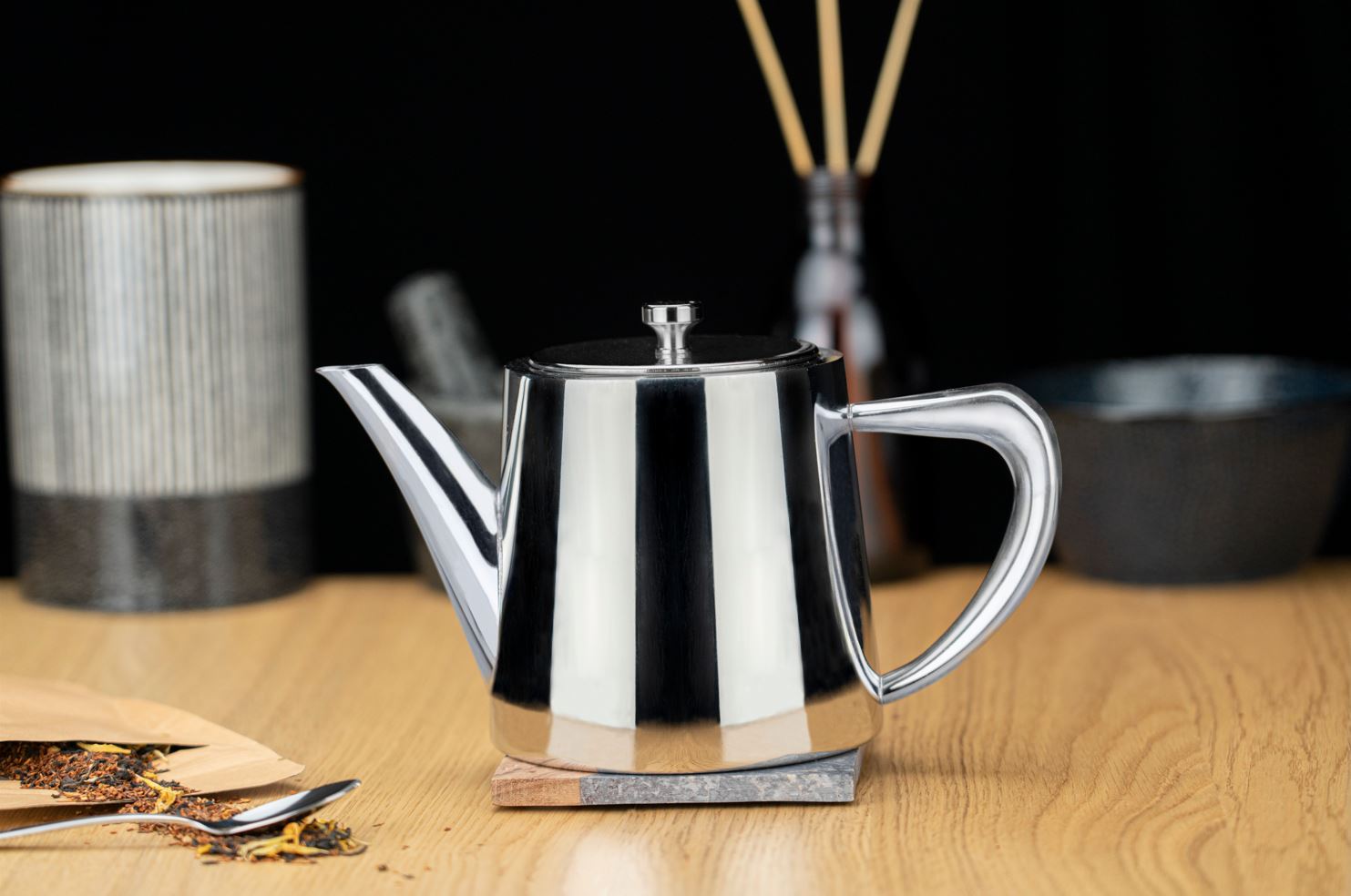 Café Olé 0.5L Teapot, Stainless Steel – Grunwerg