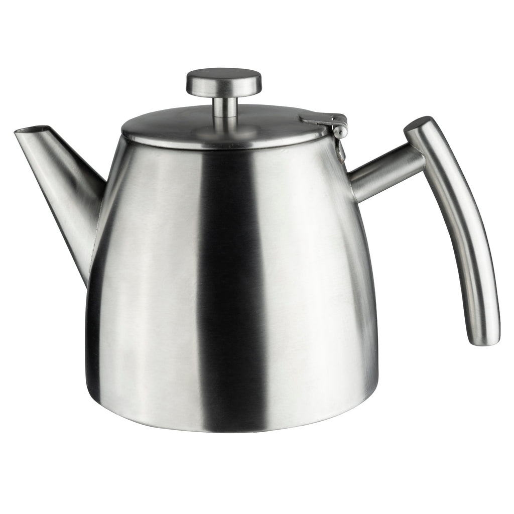 1.2L Teapot, Double Wall, Satin Café Stal HTP-12DW/S Grunwerg