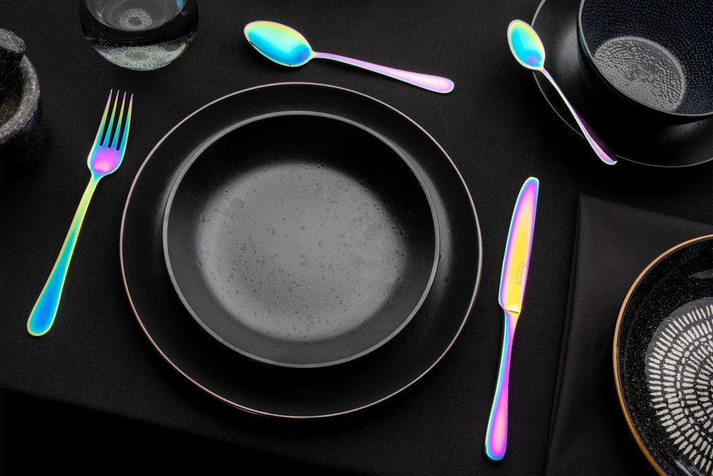 Rainbow 16 Piece Cutlery Set for 4 people Coloured Cutlery 16BXWSR/RB Grunwerg